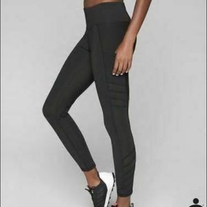 Athleta Slash Stealth Black Leggings 7/8 length